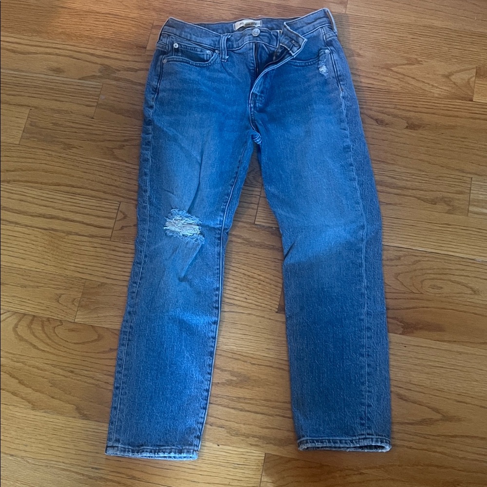 Madewell Mid Rise Perfect Vintage Blue Straight Leg Jeans 26p